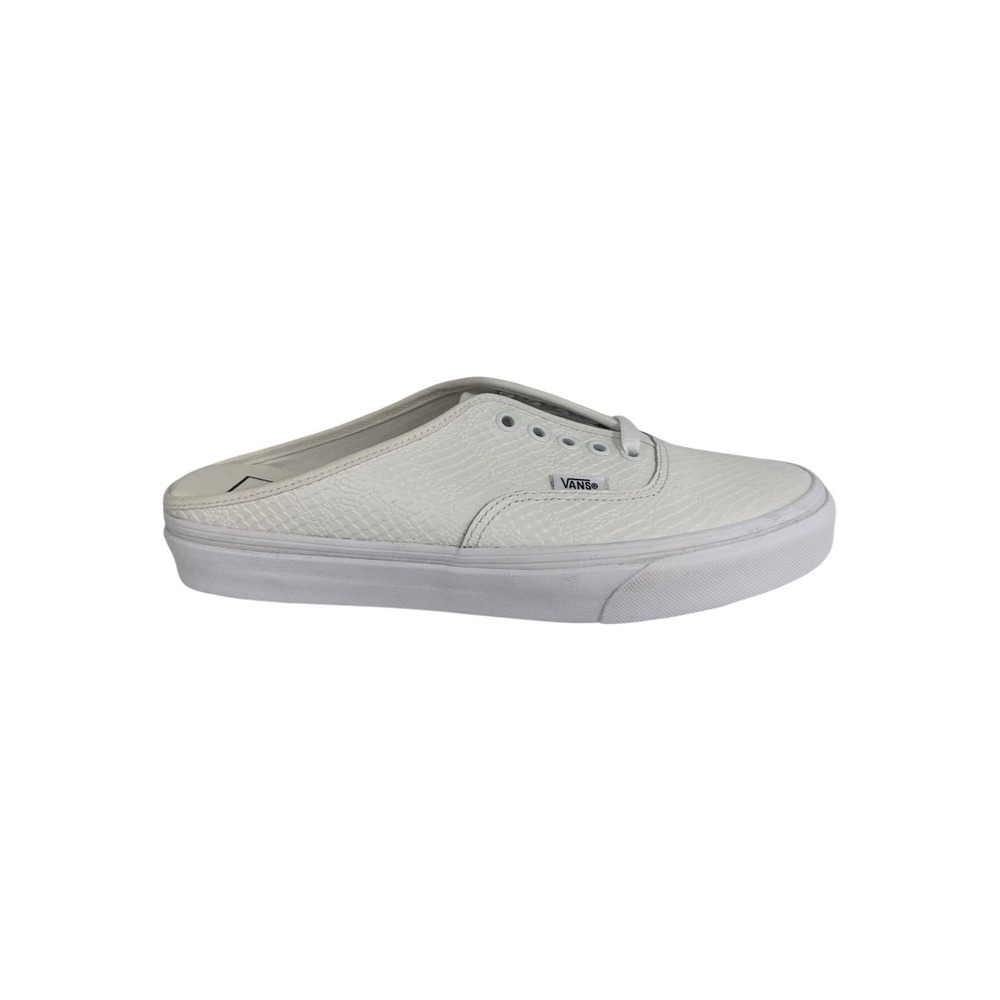 Vans‎ Authentic Mule White Blanc Leather Python VN0A54F77NR Women Size 9 No Box